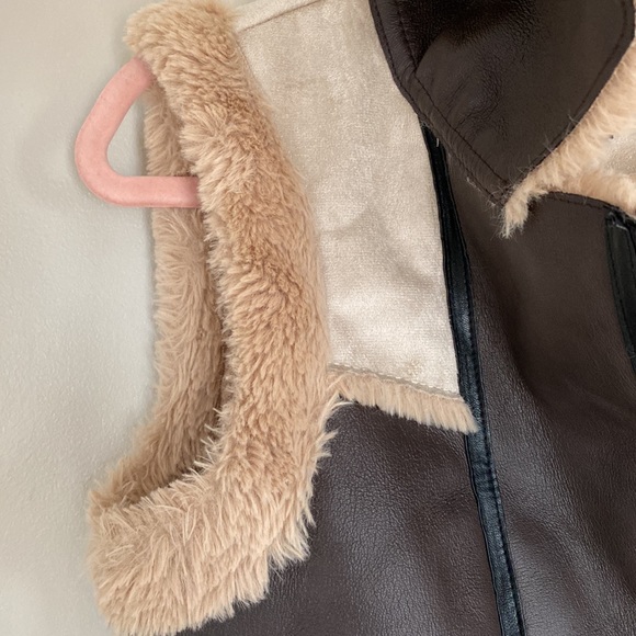 Express Faux Fur Leather Vest - XS - Picture 7 of 16